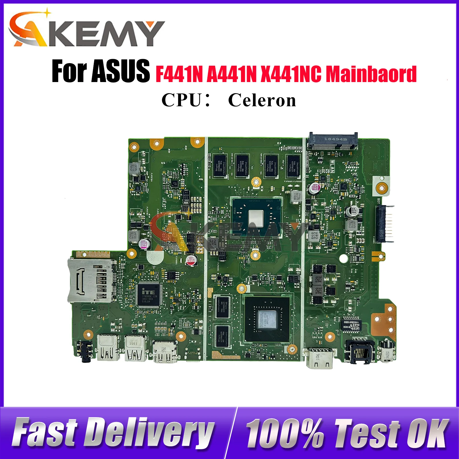 Материнская плата для ноутбука X441NC для ASUS VivoBook X441N X441NC A441N F441N, материнская плата для ноутбука с процессором Celeron, 100% тестирование, ОК, быстрая доставка
Материнская плата для ноутбука X441NC для ASUS VivoBook X441N X441NC A441N F441N, материнская плата для ноутбука с процессором Celeron, 100% тестирование, ОК, быстрая доставка