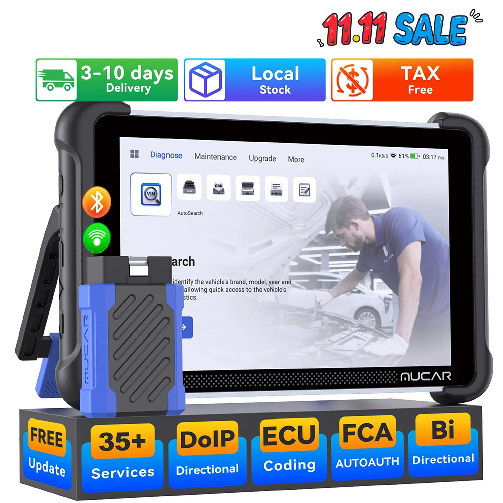 MUCAR 892BT Auto OBD2 Scanner CANFD DOIP Full System Actuator Test 35 Reset IMMO DPF OIL Lifetime Free Car Diagnostic Tool
MUCAR 892BT Auto OBD2 Scanner CANFD DOIP Full System Actuator Test 35 Reset IMMO DPF OIL Lifetime Free Car Diagnostic Tool