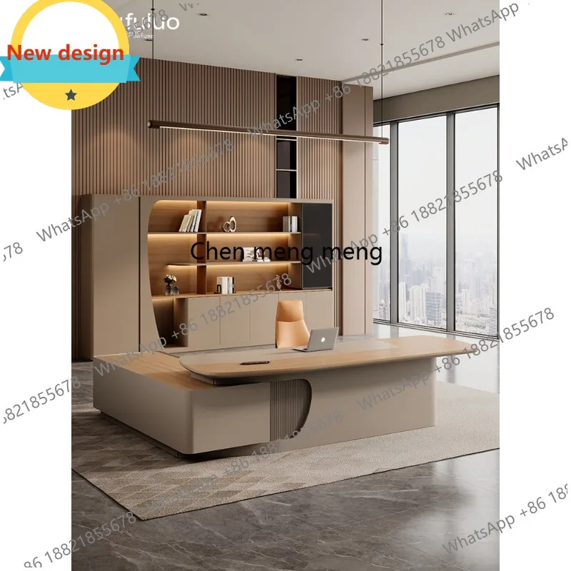 D80 Light luxury senior sense Chairperson's office desk and chair combination Large class desk Simple modern boss desk
D80 Light luxury senior sense Chairperson's office desk and chair combination Large class desk Simple modern boss desk