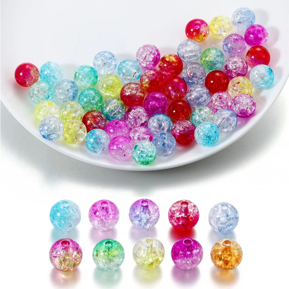 20-100Pcs 8/10/12mm Colorful Plastic Cracked Beads Spacer Beads for Jewelry Making Handmade DIY Bracelet Earrings Necklace
20-100Pcs 8/10/12mm Colorful Plastic Cracked Beads Spacer Beads for Jewelry Making Handmade DIY Bracelet Earrings Necklace