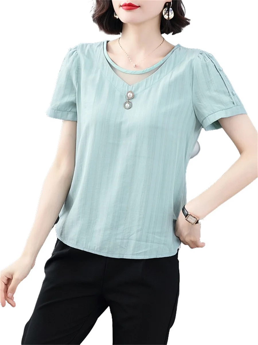 4XL Loose Women Spring Summer Blouses Shirts Lady Fashion Casual Short Sleeve O-Neck Collar Solid Color Blusas Tops CT0300
4XL Loose Women Spring Summer Blouses Shirts Lady Fashion Casual Short Sleeve O-Neck Collar Solid Color Blusas Tops CT0300