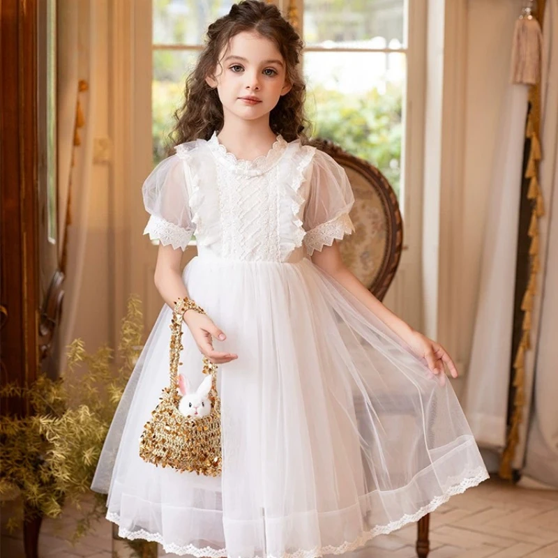 2026 Children Girls White DressGown Flower Girl Elegant Tutu Pageant Costume Summer New Tulle Patchwork Birthday Princess
2026 Children Girls White DressGown Flower Girl Elegant Tutu Pageant Costume Summer New Tulle Patchwork Birthday Princess