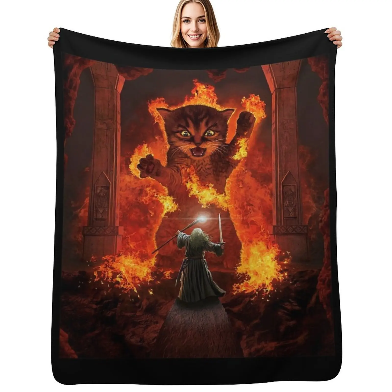 Balrog cat shirt TShir Throw Blanket Color Fast Cozy Throw Blanket
Balrog cat shirt TShir Throw Blanket Color Fast Cozy Throw Blanket