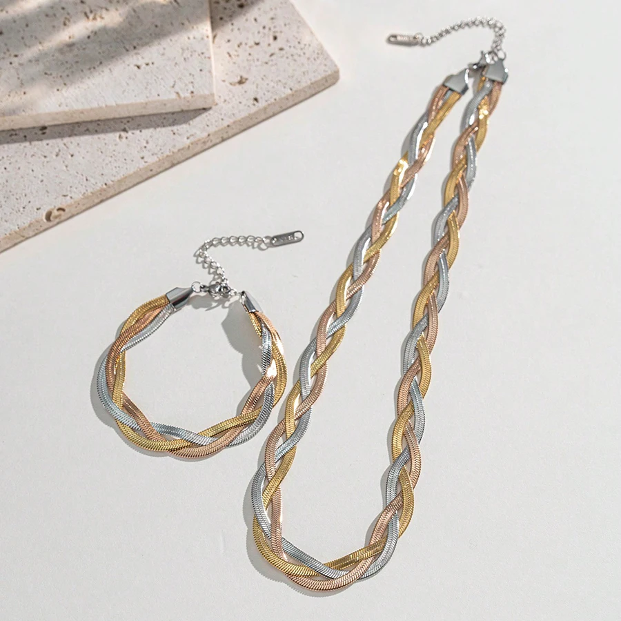 1 set of stainless steel gold-plated 3 necklace bracelet set Middle Eastern festival women's jewelry gift Arab fashion bridal je
1 set of stainless steel gold-plated 3 necklace bracelet set Middle Eastern festival women's jewelry gift Arab fashion bridal je