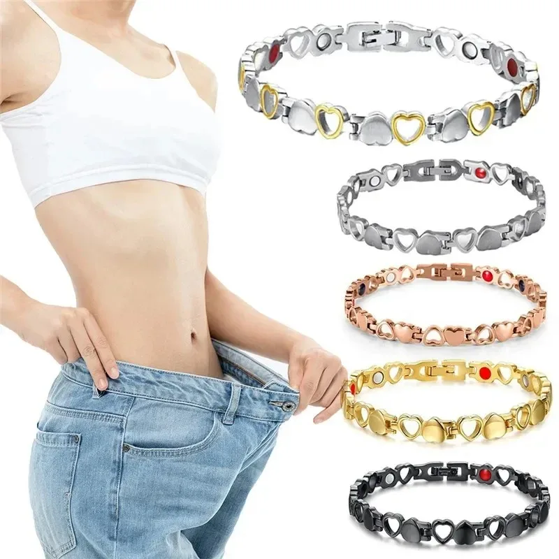 Healthy Magnetic Slimming Bracelet Link Heart Shape Steel Chain Bracelet Fashionable Jewelry for Woman Man Weight Loss Bracelet
Healthy Magnetic Slimming Bracelet Link Heart Shape Steel Chain Bracelet Fashionable Jewelry for Woman Man Weight Loss Bracelet