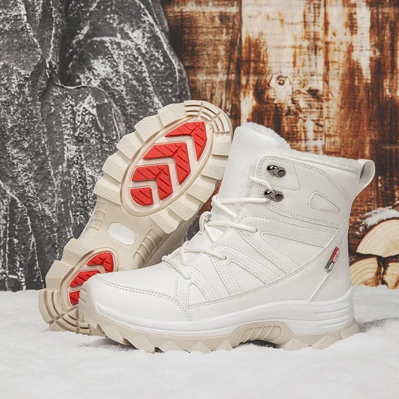 Women's Outdoor Snow Boots Thick Bottom Warmth Waterproof Non-Slip Thickened Winter Cotton Shoes Cold Resistant Zapatillas Male
Women's Outdoor Snow Boots Thick Bottom Warmth Waterproof Non-Slip Thickened Winter Cotton Shoes Cold Resistant Zapatillas Male