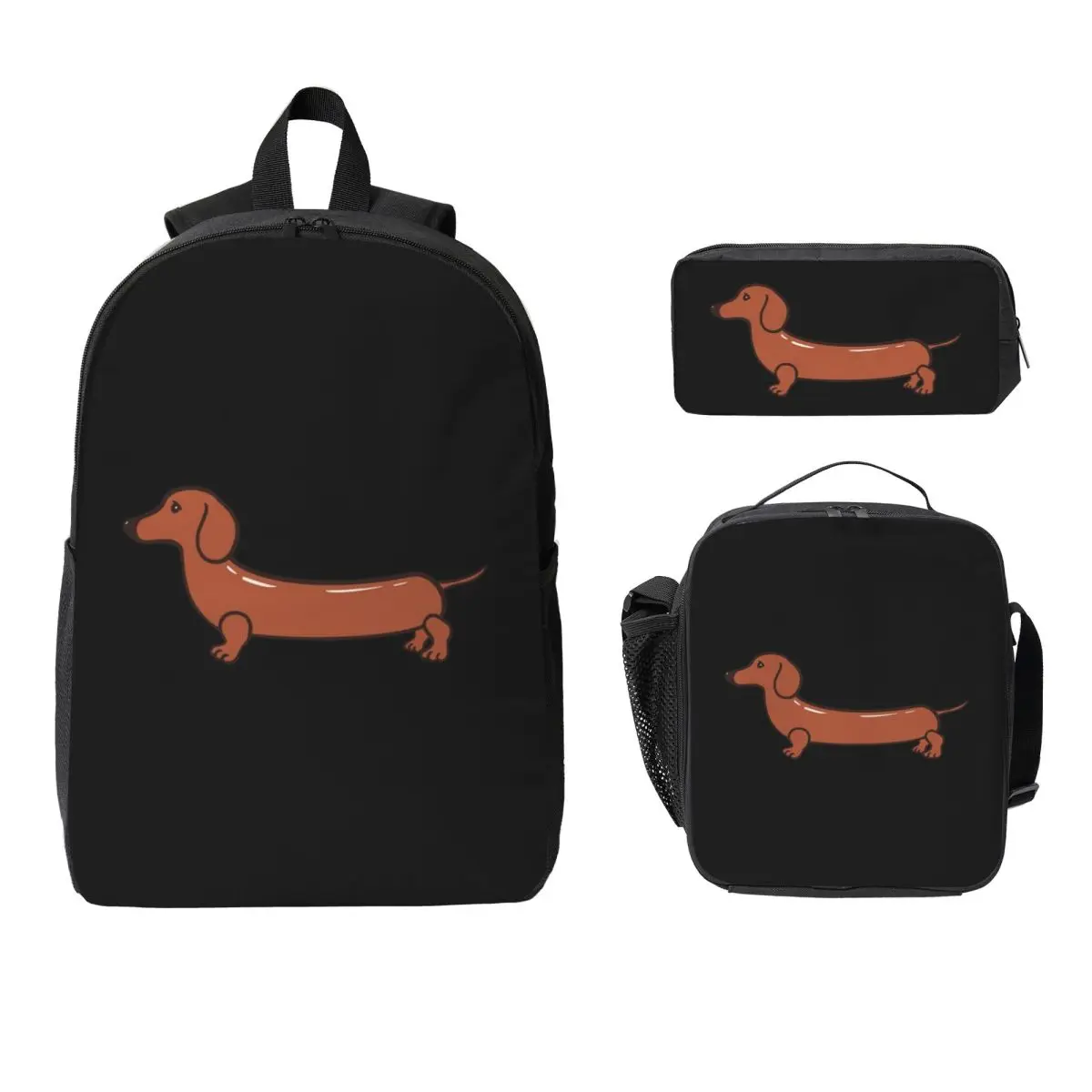 Sausage Dog Puppy Funny Dachshund Backpack Student BookBag School Bag Laptop Shoulder Bags 3ps Insulated Lunch Bag Pencil Case
Sausage Dog Puppy Funny Dachshund Backpack Student BookBag School Bag Laptop Shoulder Bags 3ps Insulated Lunch Bag Pencil Case