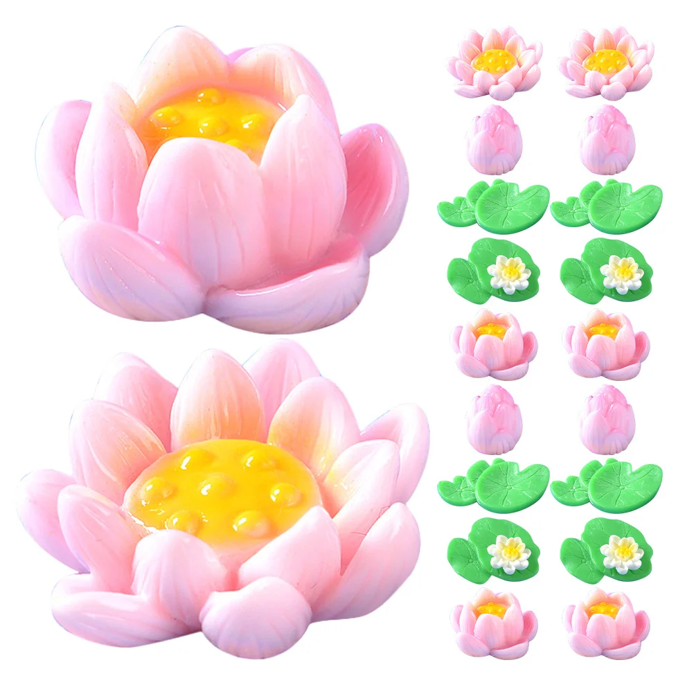 20 Pcs Lotus Flower Ornament Miniature Landscape Resin Artificial Pond Accessories
20 Pcs Lotus Flower Ornament Miniature Landscape Resin Artificial Pond Accessories