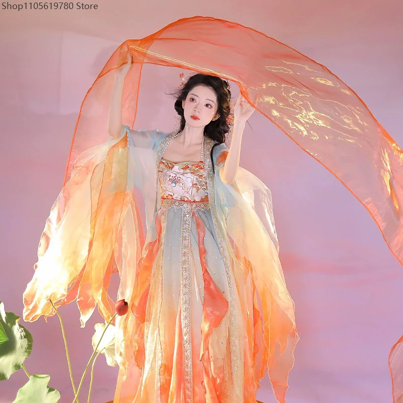 Chinese Ancient Dance Costume 4M Traditional Opera Streamer Hanfu Long Shawl Dunhuang Fairy Dance Stage Performance Silk Ribbon
Chinese Ancient Dance Costume 4M Traditional Opera Streamer Hanfu Long Shawl Dunhuang Fairy Dance Stage Performance Silk Ribbon
