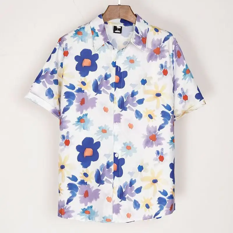 Flower Hawaiian Shirts Men Summer Short Sleeve Button Up Shirts Beach Shirts Women Vacation Blouse Casual Blusas Korean Top 2025
Flower Hawaiian Shirts Men Summer Short Sleeve Button Up Shirts Beach Shirts Women Vacation Blouse Casual Blusas Korean Top 2025