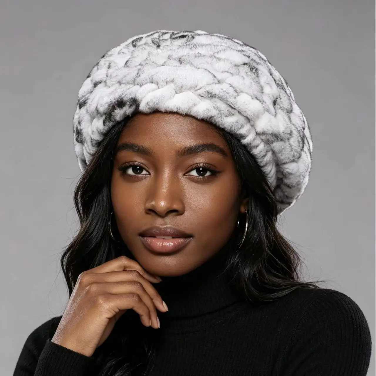 Women 2026 New Woven Real Rabbit Fur Hat Spiral Striped Multi Colors Thick Warm Luxury Winter Headwear
Women 2026 New Woven Real Rabbit Fur Hat Spiral Striped Multi Colors Thick Warm Luxury Winter Headwear