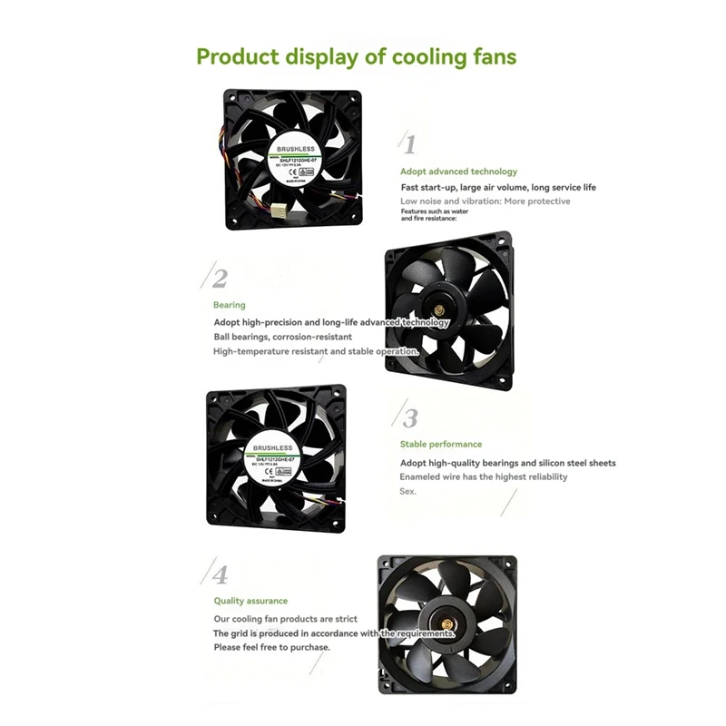 For Bitmain S7 S9 4-Pin Miner Cooling Fan Connector Brushless Replacement DC12V 5.0A Cooler Fan Low Noise-ABVP
For Bitmain S7 S9 4-Pin Miner Cooling Fan Connector Brushless Replacement DC12V 5.0A Cooler Fan Low Noise-ABVP