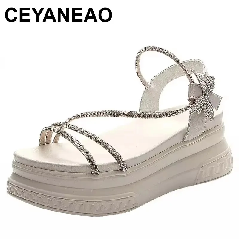 2025 7cm Genuine Leather Women Platform Sandals Wedge Slippers Rhinestone Classy Elegant Women Summer Shoes Slides Hookloop
2025 7cm Genuine Leather Women Platform Sandals Wedge Slippers Rhinestone Classy Elegant Women Summer Shoes Slides Hookloop