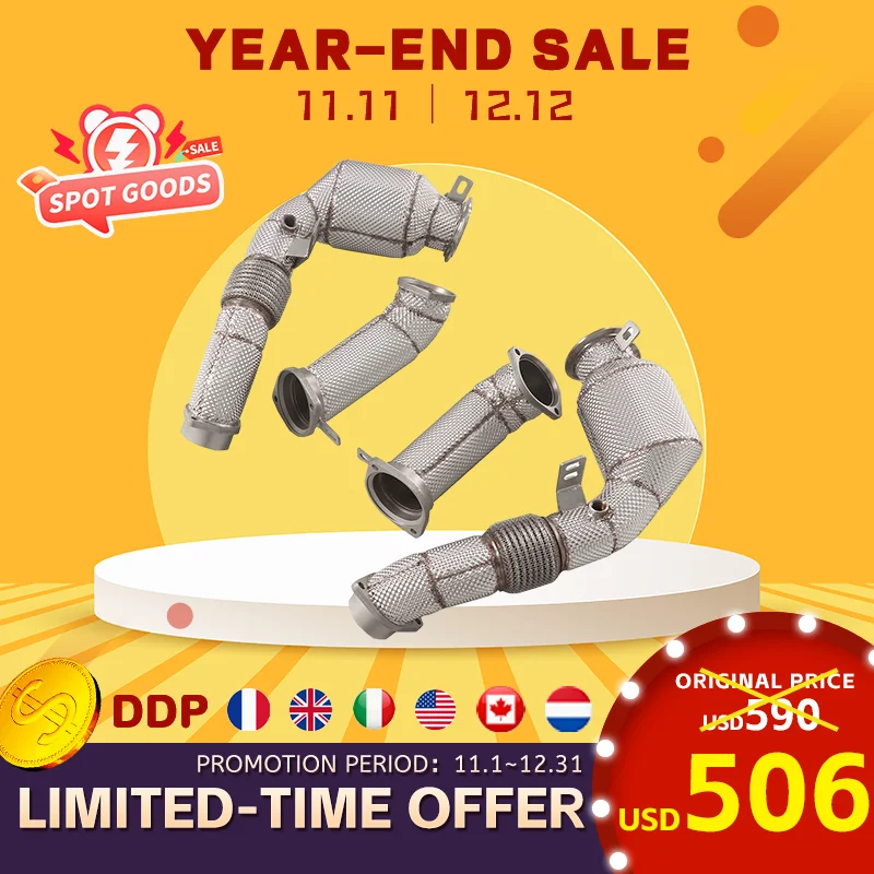 OUCHI Fast Shipping in 24 Hours Downpipe for BMW X5m X6m F95 F96 LCI SS304 Exhaust With Heat Shield In Stock
OUCHI Fast Shipping in 24 Hours Downpipe for BMW X5m X6m F95 F96 LCI SS304 Exhaust With Heat Shield In Stock