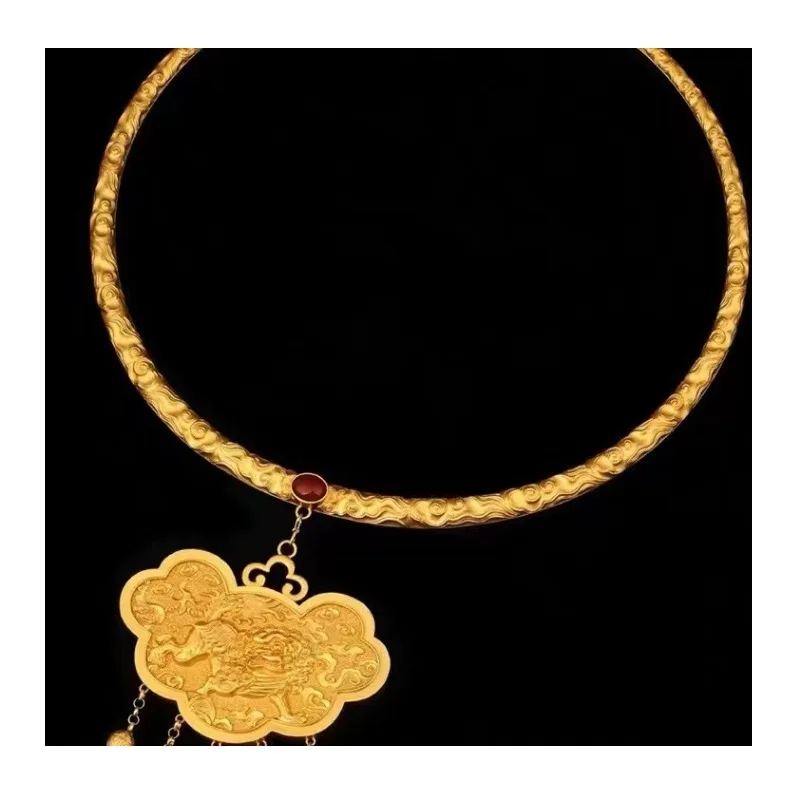 Pure Copper Gold-plated Palace Lock Tiger and Lion Collar Yingluo Retro Fringed Hanfu Court (palace Lock) Spot Lion Dance
Pure Copper Gold-plated Palace Lock Tiger and Lion Collar Yingluo Retro Fringed Hanfu Court (palace Lock) Spot Lion Dance