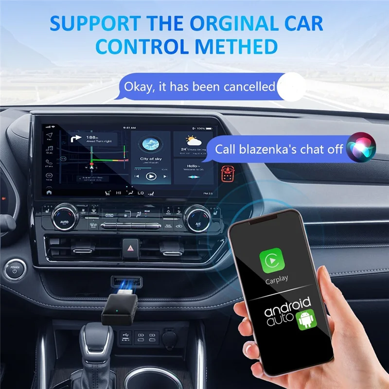 AA84 Convert Wired To Wireless Carplay Dongle Plug & Play,Bluetooth Carplay Wireless Adapter For Iphone IOS 12+ / Android 11+
AA84 Convert Wired To Wireless Carplay Dongle Plug & Play,Bluetooth Carplay Wireless Adapter For Iphone IOS 12+ / Android 11+