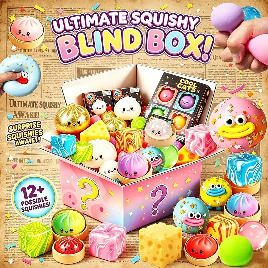 2026 New Squishy Box Novelty Stress Relief Toys, Assorted Squishy Figures , Fidget Toys For Stress Relief, Surprise Party Favors. Slow Rebound, Perfect For Stress Relief And Sensory Play
2026 New Squishy Box Novelty Stress Relief Toys, Assorted Squishy Figures , Fidget Toys For Stress Relief, Surprise Party Favors. Slow Rebound, Perfect For Stress Relief And Sensory Play