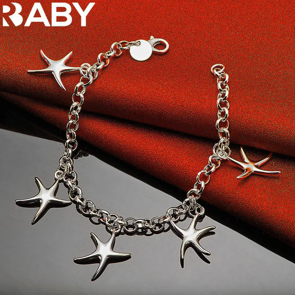 URBABY 925 Sterling Silver Starfish Pendant Bracelet For Women's Fashion jewelry Parties Holiday Gifts
URBABY 925 Sterling Silver Starfish Pendant Bracelet For Women's Fashion jewelry Parties Holiday Gifts