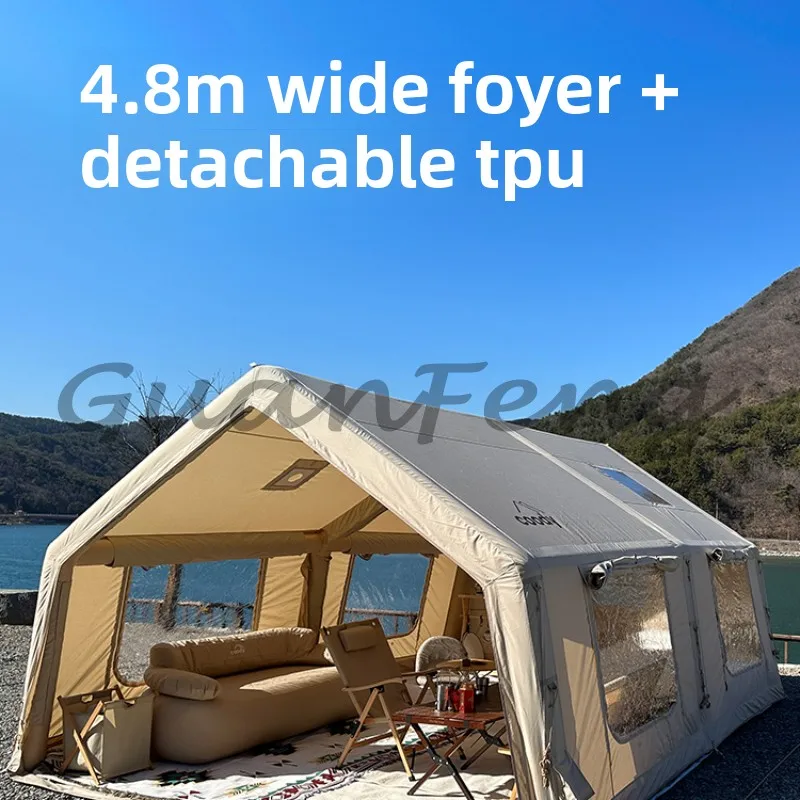 Outdoor Camping Inflatable Tent Vinyl Canopy Is Free of Two Bedrooms and One Living Room 
Outdoor Camping Inflatable Tent Vinyl Canopy Is Free of Two Bedrooms and One Living Room
