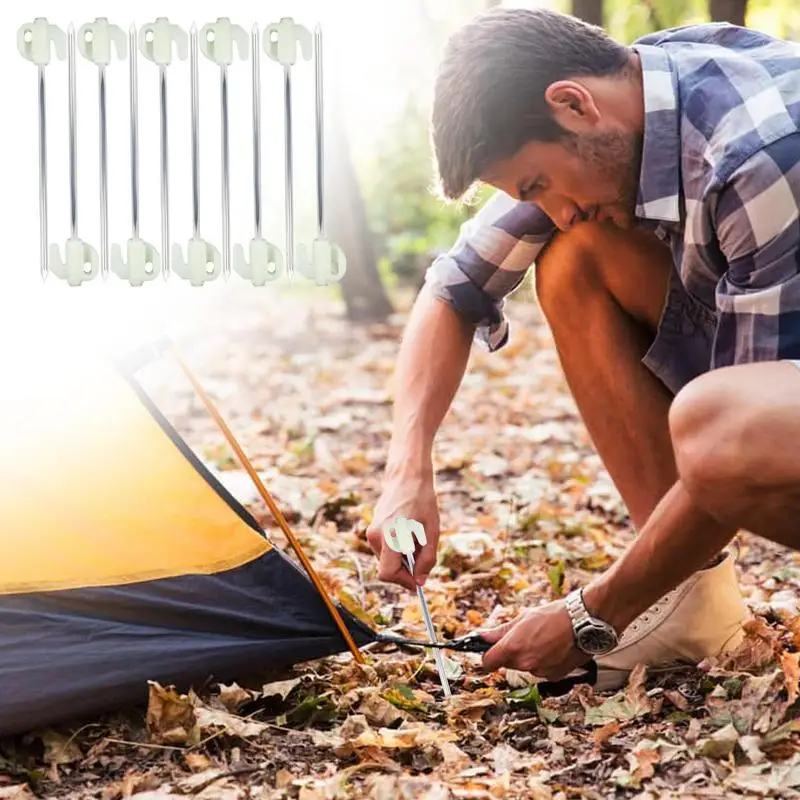 Light Up Tent Stakes Camp Canopy Stakes 10X Heavy Duty Stainless Steel Tent Pegs Grow In Dark Tent Stakes For Camping
Light Up Tent Stakes Camp Canopy Stakes 10X Heavy Duty Stainless Steel Tent Pegs Grow In Dark Tent Stakes For Camping