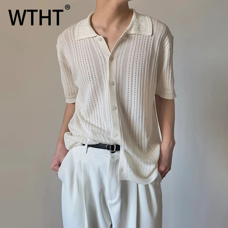 WTHT модные мужские вязаные однотонные рубашки с открытой текстурой, модные однобортные повседневные топы с лацканами, мужские топы, лето 202, 2A0878
WTHT модные мужские вязаные однотонные рубашки с открытой текстурой, модные однобортные повседневные топы с лацканами, мужские топы, лето 202, 2A0878