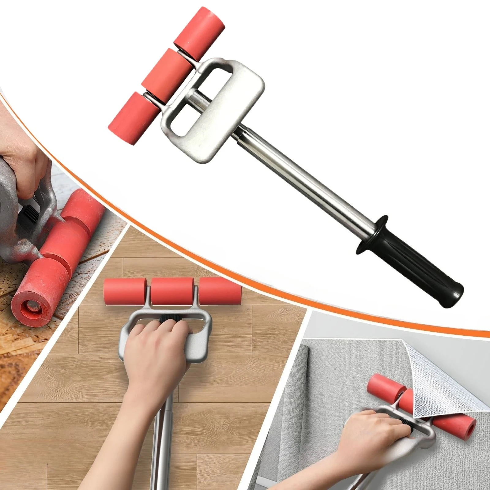 Rubber Floor Roller 17.5-27 Adjustable Roller Pressure Tool Save Effort No Installation Required Remove Air Seam Linoleum Lvp
Rubber Floor Roller 17.5-27 Adjustable Roller Pressure Tool Save Effort No Installation Required Remove Air Seam Linoleum Lvp