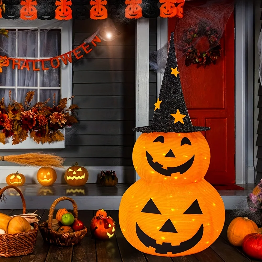 50 LED Lighted 3 FT Pop Up Collapsible Halloween Pumpmkin Man Star Hat Festival Pumpkins Lantern Party Garden Outdoor Decor
50 LED Lighted 3 FT Pop Up Collapsible Halloween Pumpmkin Man Star Hat Festival Pumpkins Lantern Party Garden Outdoor Decor