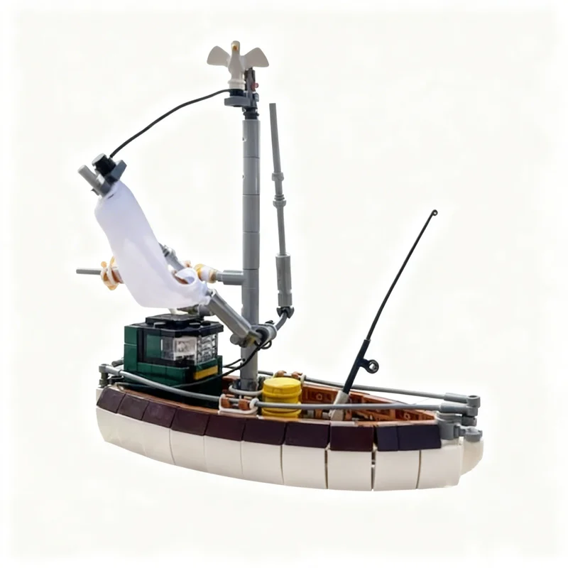 247PCS MOC Creative Model Fishing Boat Sailboat Technology DIY Assembly Building Blocks Display Birthday Gift Decoration Home
247PCS MOC Creative Model Fishing Boat Sailboat Technology DIY Assembly Building Blocks Display Birthday Gift Decoration Home