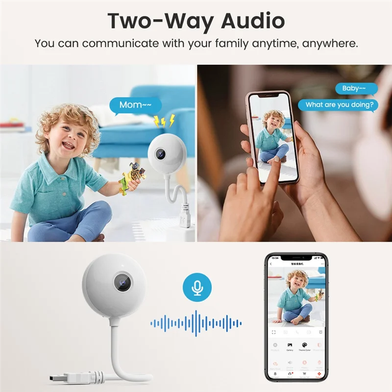 A86I-Tuya Wifi USB Mini Camera 3MP Advanced Security Camera With Motion Detection And Two-Way Audio HD Camera
A86I-Tuya Wifi USB Mini Camera 3MP Advanced Security Camera With Motion Detection And Two-Way Audio HD Camera