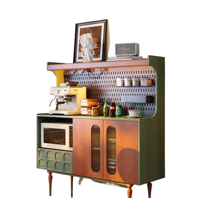 Solid wood dining cabinet with antique style and integrated storage against the wall, French retro tea and water cabinet, living
Solid wood dining cabinet with antique style and integrated storage against the wall, French retro tea and water cabinet, living