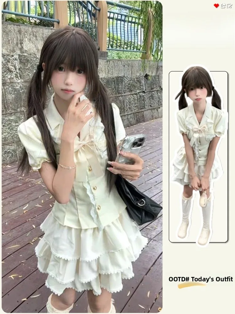 Sweet Style Summer Outfit Dress Two-Piece Set Women's Short Skirt Breathable Polyester Fiber High Waist Casual Wear
Sweet Style Summer Outfit Dress Two-Piece Set Women's Short Skirt Breathable Polyester Fiber High Waist Casual Wear