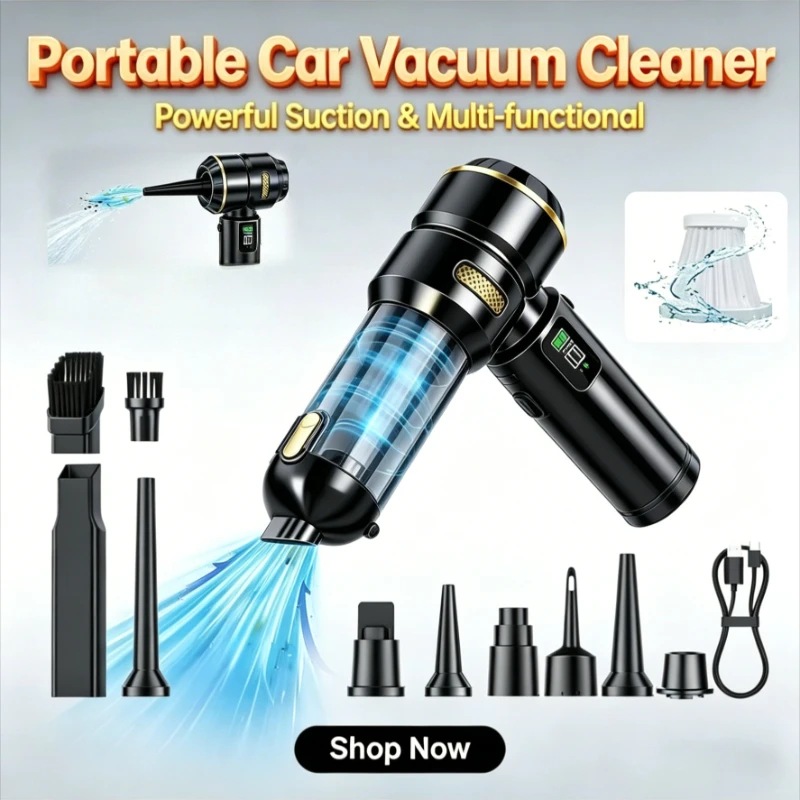 Car Vacuum LEDlamp Cleaner Powerful Mini 98000PA Cordless Portable Vacuum Cleaner for Home Appliance Handheld Blower Car Cleaner
Car Vacuum LEDlamp Cleaner Powerful Mini 98000PA Cordless Portable Vacuum Cleaner for Home Appliance Handheld Blower Car Cleaner