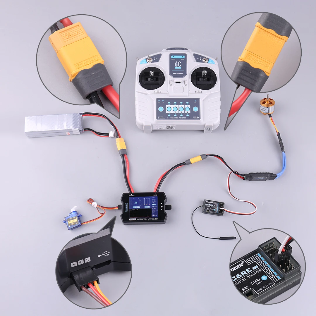 ToolkitRC WM150 Ваттметр 150А 50В Измеритель мощности двигателя Высокоточный тестер вывода сигнала PPM
ToolkitRC WM150 Ваттметр 150А 50В Измеритель мощности двигателя Высокоточный тестер вывода сигнала PPM