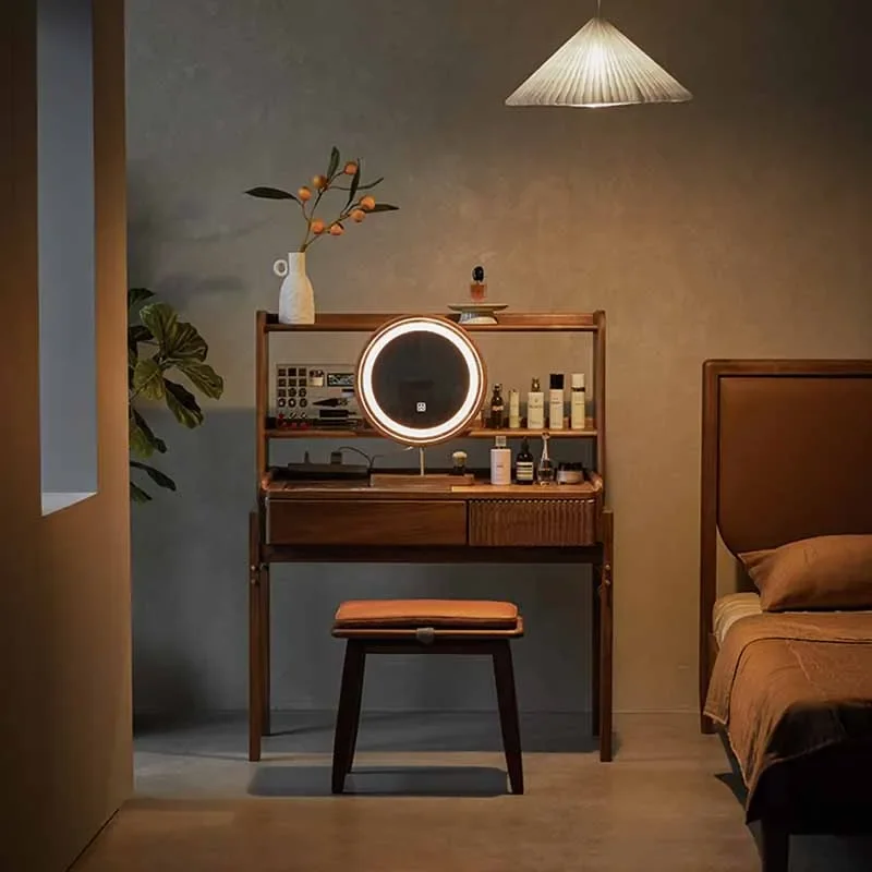 Nordic Drawers Dresser Eithe Stool Brown Wood Women Mirror Dressing Table Storage Makeup Modern Schminktisch Bedroom Furniture
Nordic Drawers Dresser Eithe Stool Brown Wood Women Mirror Dressing Table Storage Makeup Modern Schminktisch Bedroom Furniture