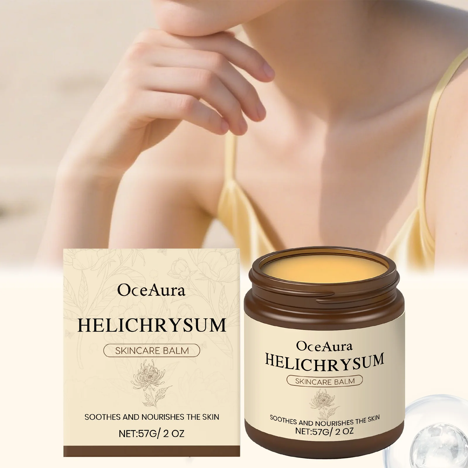Helichrysum Soothing Skin Balm for Sensitive Dry Skin Intensive Moisturizing Ointment Deep Hydration Lock Non Irritating Winter
Helichrysum Soothing Skin Balm for Sensitive Dry Skin Intensive Moisturizing Ointment Deep Hydration Lock Non Irritating Winter