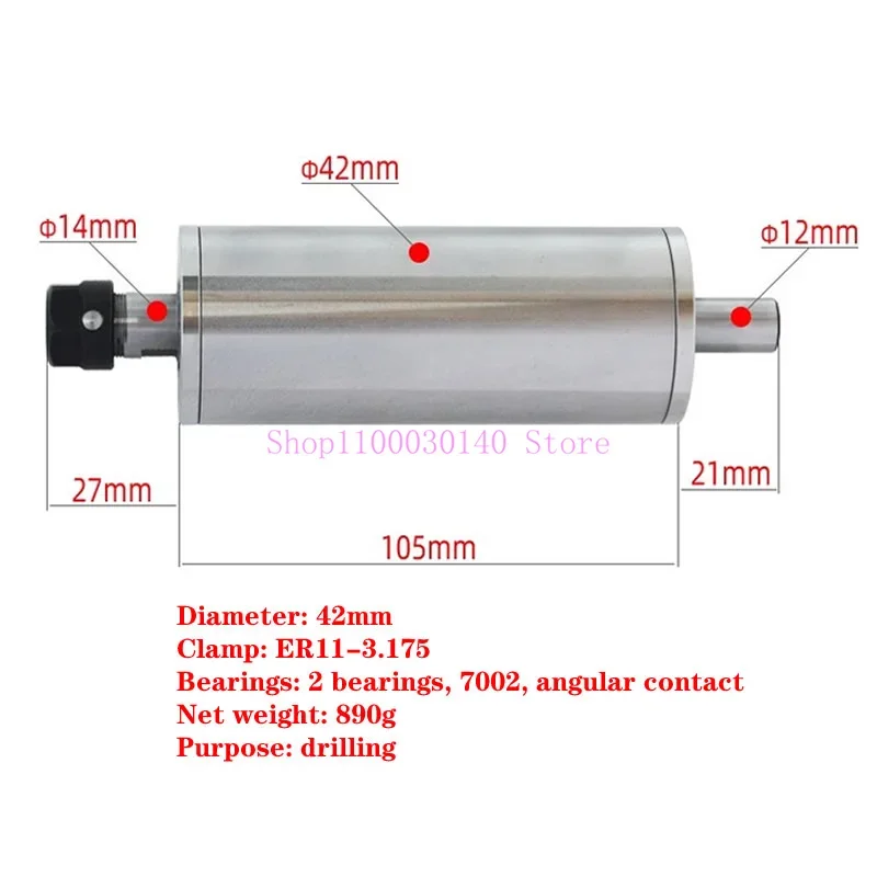 ER11 42mm Drilling Unpowered Spindle/mechanical Axis, High-precision Engraving Machine Accessories
ER11 42mm Drilling Unpowered Spindle/mechanical Axis, High-precision Engraving Machine Accessories