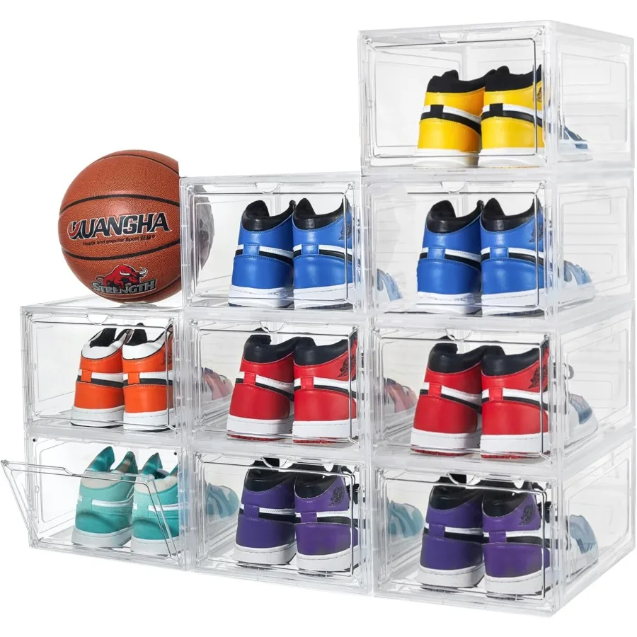 Attelite X-Large Clear Shoe Boxes Stackable Plastic Shoe OrganizerThicken and Sturdy Shoe Storage Box with Magnetic Door Drop F
Attelite X-Large Clear Shoe Boxes Stackable Plastic Shoe OrganizerThicken and Sturdy Shoe Storage Box with Magnetic Door Drop F