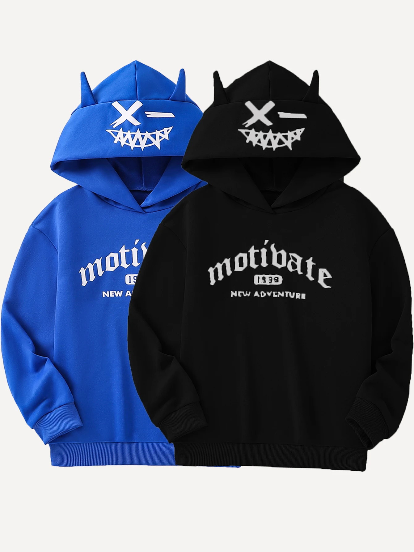 2-Piece Set Of Boys' Rabbit Ear Hooded Sweatshirt For Spring/Autumn Letter Printed Western-Style Casual Sports Pullover Top
2-Piece Set Of Boys' Rabbit Ear Hooded Sweatshirt For Spring/Autumn Letter Printed Western-Style Casual Sports Pullover Top