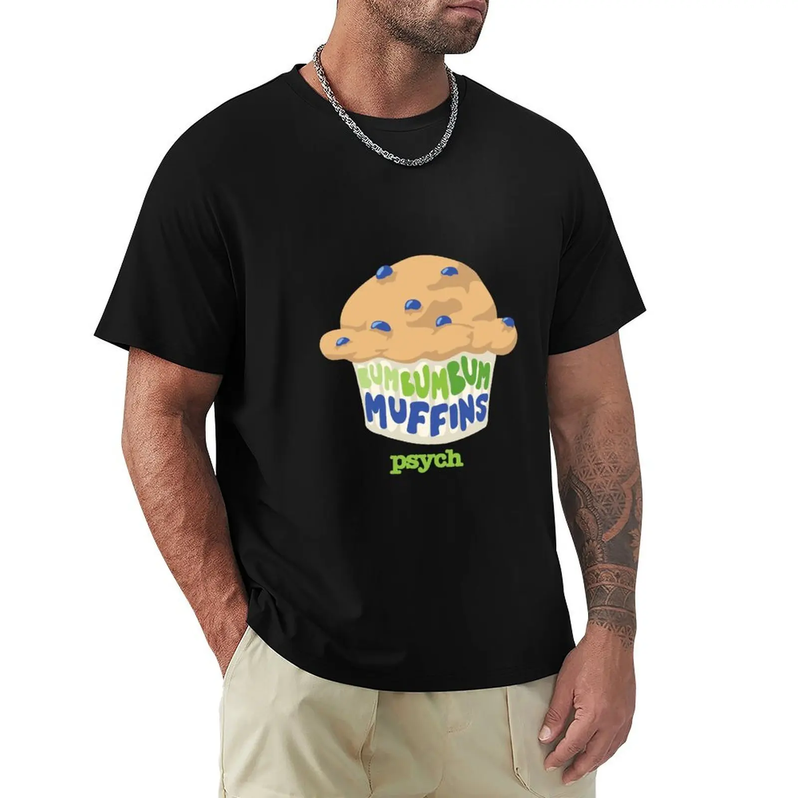 Psych TV- Bum Bum Bum Muffins T-Shirt vintage t shirts shirts graphic quick drying graphic shirts mens cotton t
Psych TV- Bum Bum Bum Muffins T-Shirt vintage t shirts shirts graphic quick drying graphic shirts mens cotton t