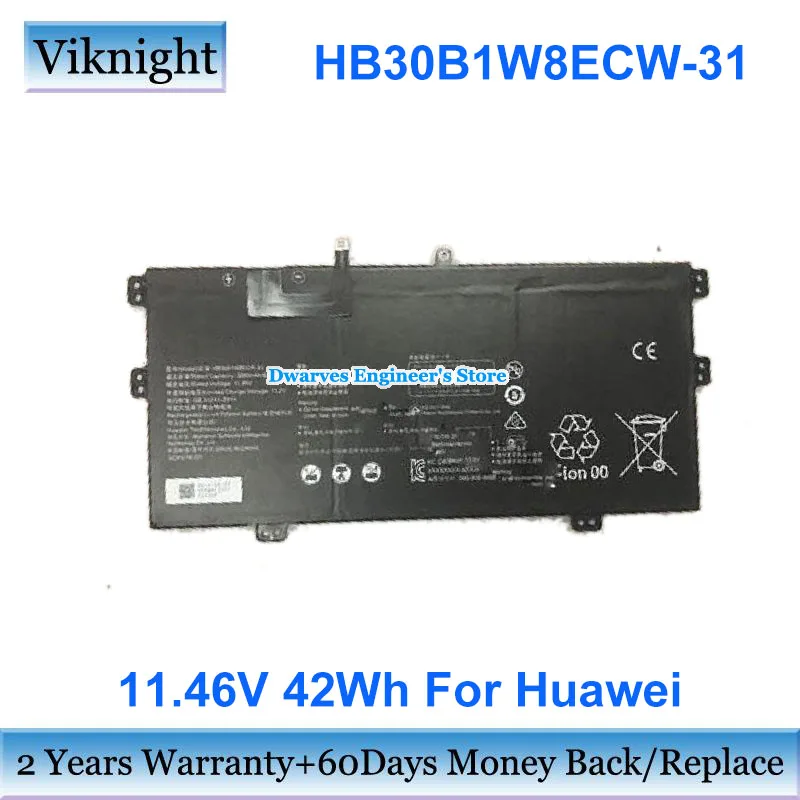 Genuine 11.46V 3662mAh 42Wh Battery HB30B1W8ECW-31 Charge for Huawei Laptop Rechargeable Battery Packs
Genuine 11.46V 3662mAh 42Wh Battery HB30B1W8ECW-31 Charge for Huawei Laptop Rechargeable Battery Packs
