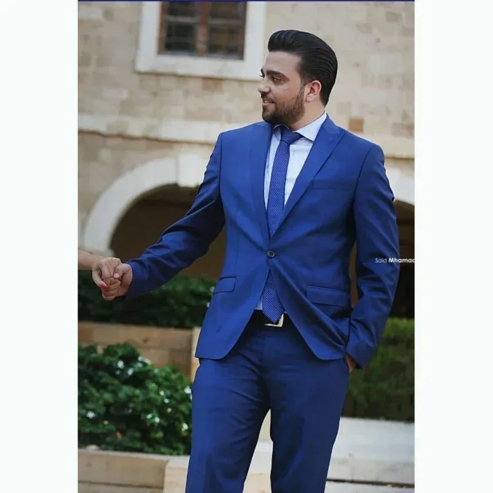 Navy blue Men Suit 2 Pieces (Jacket+Pants) Fashion Gentleman High Quality Peak Lapel Single Breasted Blazer Elegant Male Set
Navy blue Men Suit 2 Pieces (Jacket+Pants) Fashion Gentleman High Quality Peak Lapel Single Breasted Blazer Elegant Male Set