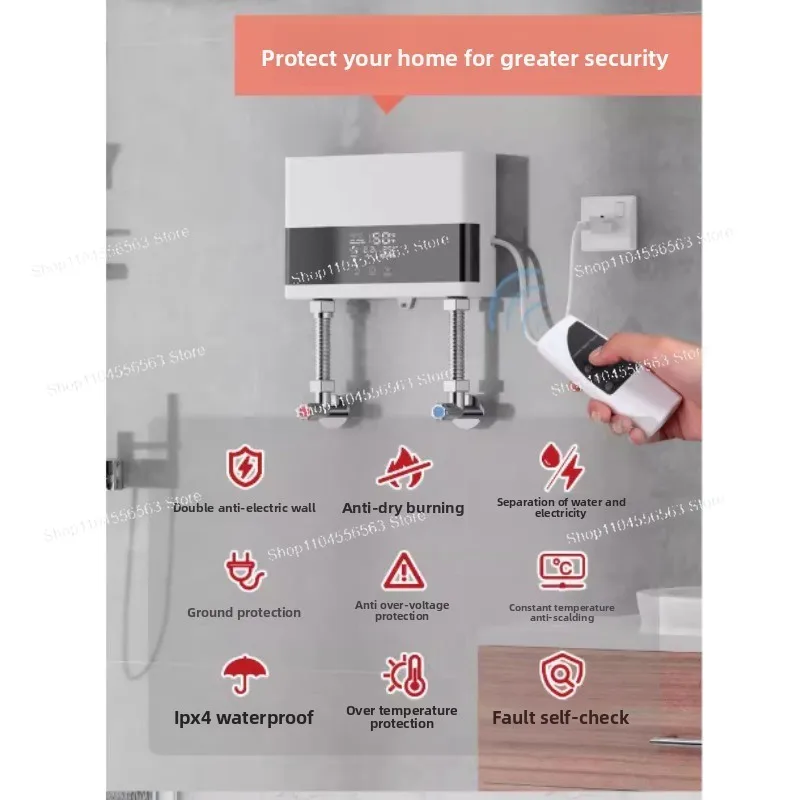 Tankless Electric Water Heater 110V/220V Wall Mounted with LCD Display and Remote Control for Bathroom Kitchen Instant Hot
Tankless Electric Water Heater 110V/220V Wall Mounted with LCD Display and Remote Control for Bathroom Kitchen Instant Hot