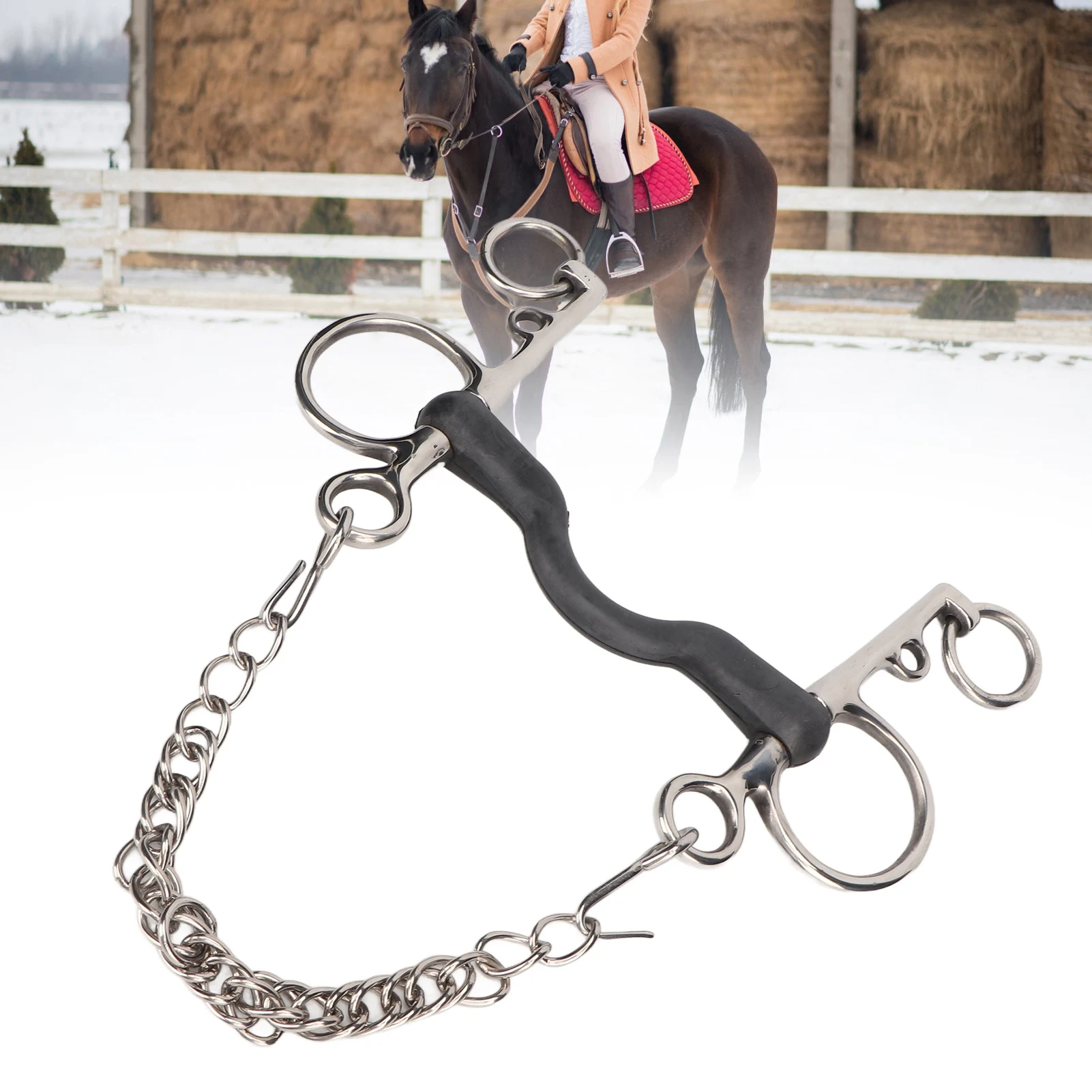 Horse Mouth Bit Stainless Steel Safe Rustproof Hand Polishing Horse Mouth Snaffle For Horse Accessories 135mm / 127mm
Horse Mouth Bit Stainless Steel Safe Rustproof Hand Polishing Horse Mouth Snaffle For Horse Accessories 135mm / 127mm