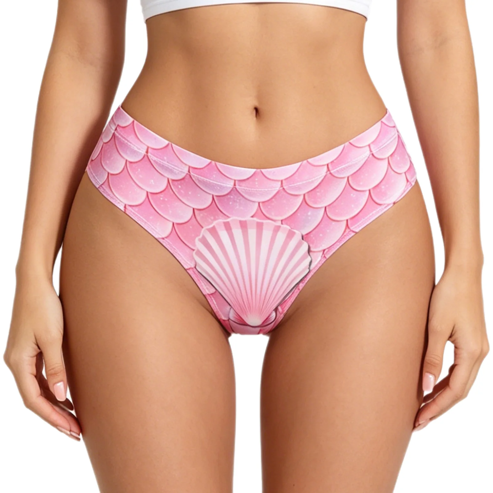 Womens Low Rise Bikini Swim Bottoms Mermaid-style Fishscale Print Elastic Waistband T-back Briefs for Summer Sunbathing Tanning
Womens Low Rise Bikini Swim Bottoms Mermaid-style Fishscale Print Elastic Waistband T-back Briefs for Summer Sunbathing Tanning