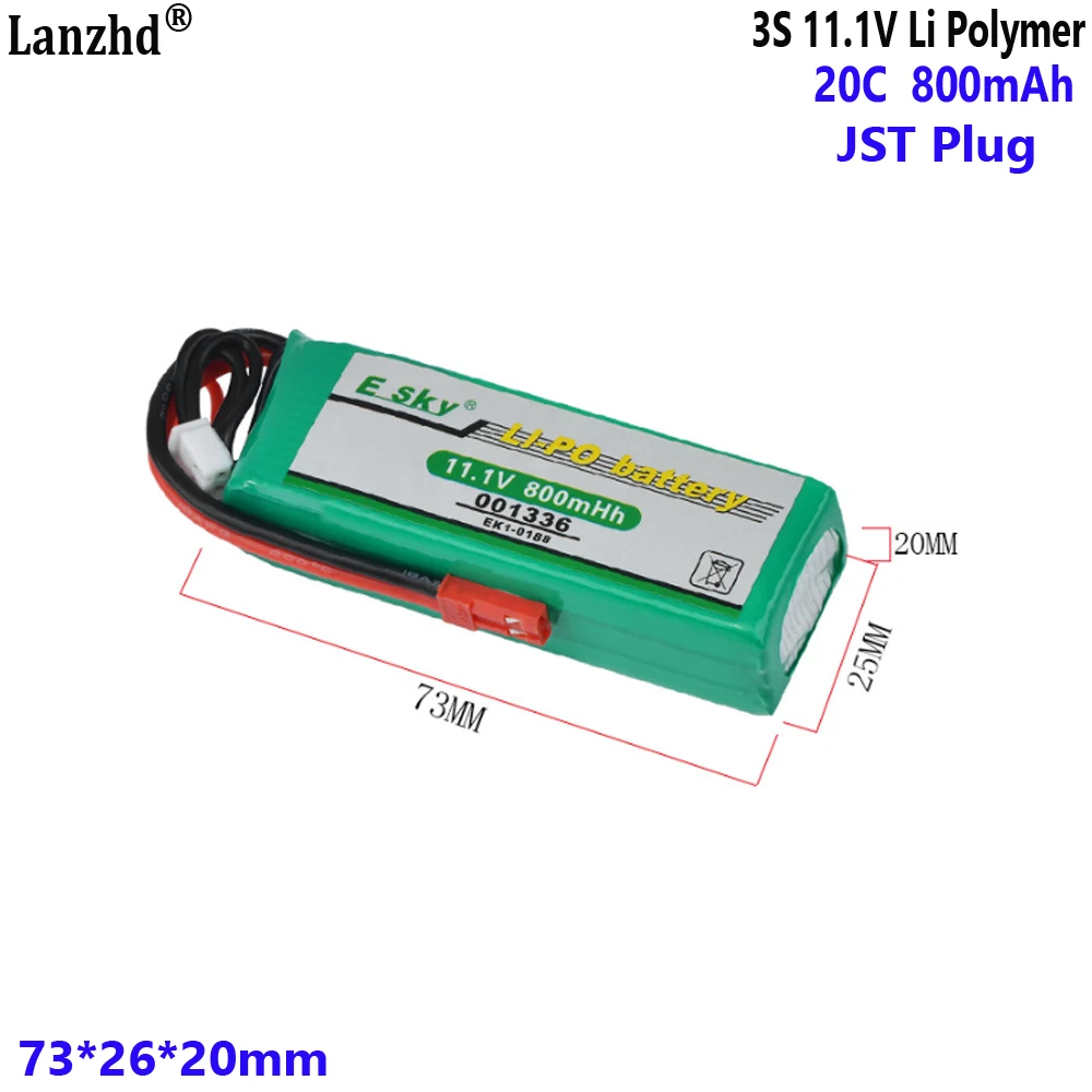 11.1V lithium polymer battery with JST plug For LAMA EK1-0188 E020 model aircraft battery 800mAh
11.1V lithium polymer battery with JST plug For LAMA EK1-0188 E020 model aircraft battery 800mAh