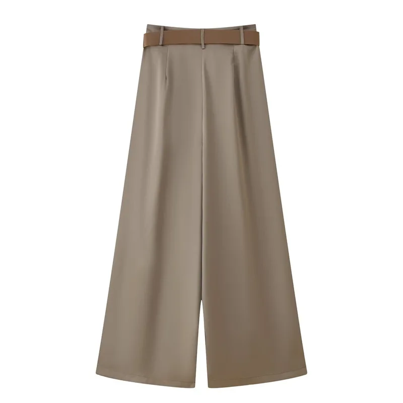 Women's Casual Silk Satin Folded Decoration Belted Wide Leg Casual Pants Autumn Season plus Size Fashion Polyester Fiber
Women's Casual Silk Satin Folded Decoration Belted Wide Leg Casual Pants Autumn Season plus Size Fashion Polyester Fiber