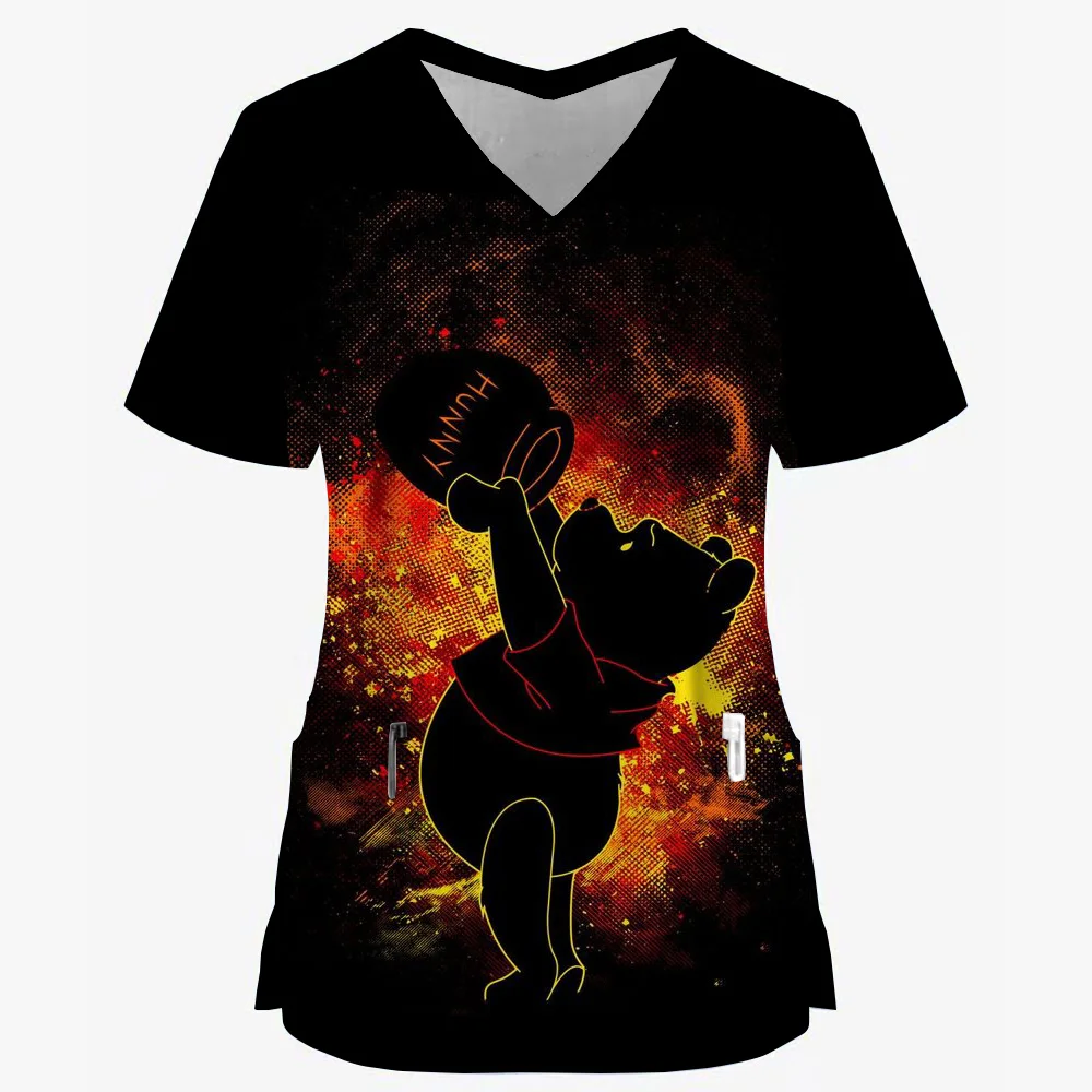 Winnie The Pooh Clinic Hospital Nurse Workwear Teeth 3D Printing T-shirt Women's V-neck Pocket Medical Clothing Nursing Top Work
Winnie The Pooh Clinic Hospital Nurse Workwear Teeth 3D Printing T-shirt Women's V-neck Pocket Medical Clothing Nursing Top Work