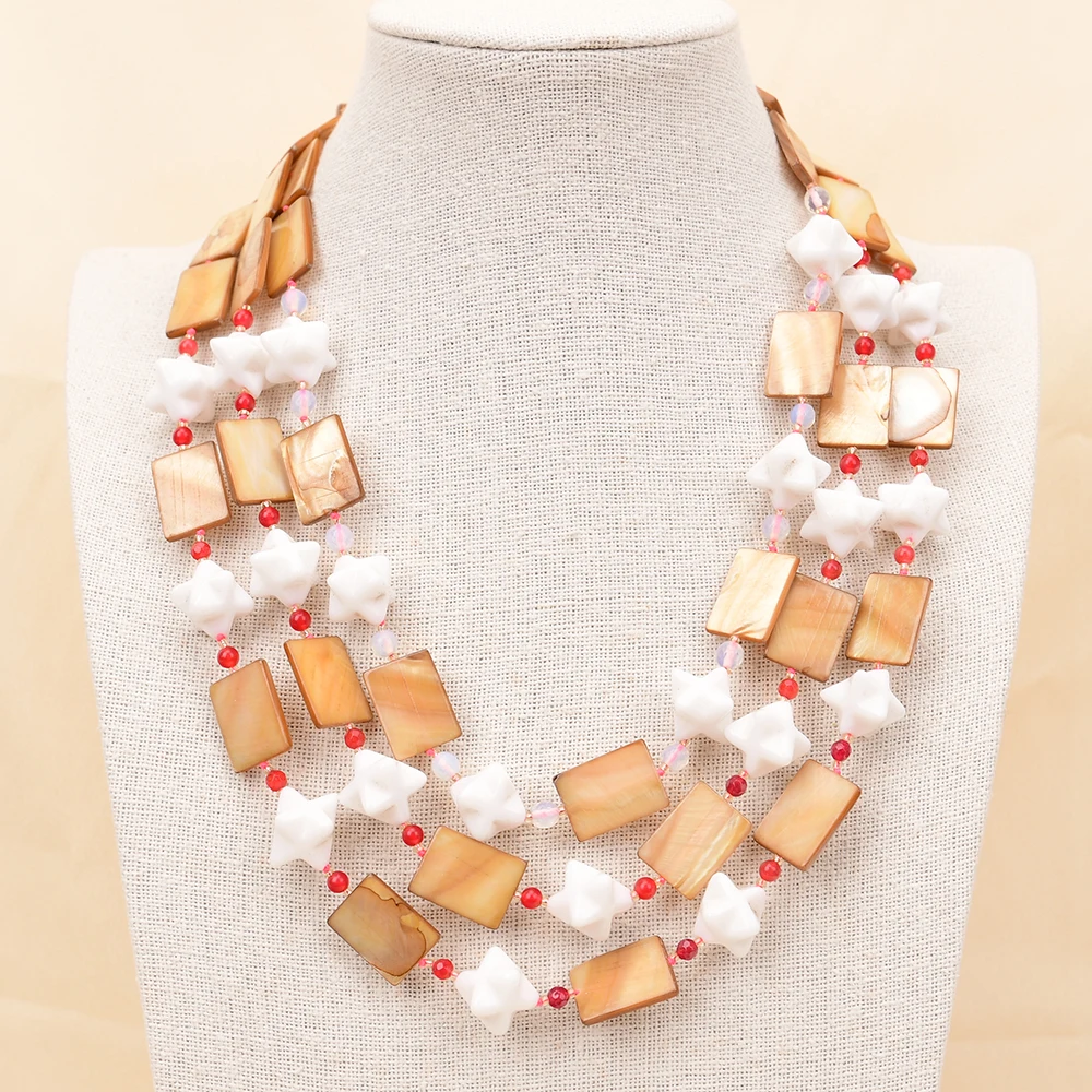 APDGG NO80 Handmade 3 Rows Natural Mix Stone White Porcelain Yellow Shell Blue Coral Gems Multi Strands Necklace
APDGG NO80 Handmade 3 Rows Natural Mix Stone White Porcelain Yellow Shell Blue Coral Gems Multi Strands Necklace