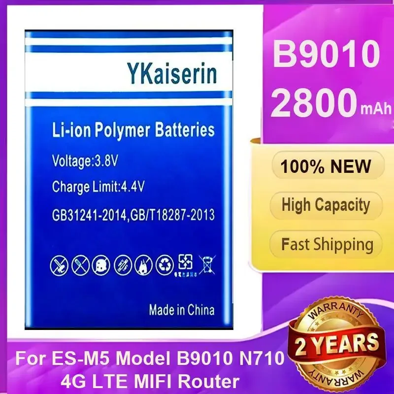 2800mAh 4G Mobile Hotspot Battery For ES-M5 Model B9010 N710 4G Lte Mifi Router Stable Power Supply
2800mAh 4G Mobile Hotspot Battery For ES-M5 Model B9010 N710 4G Lte Mifi Router Stable Power Supply