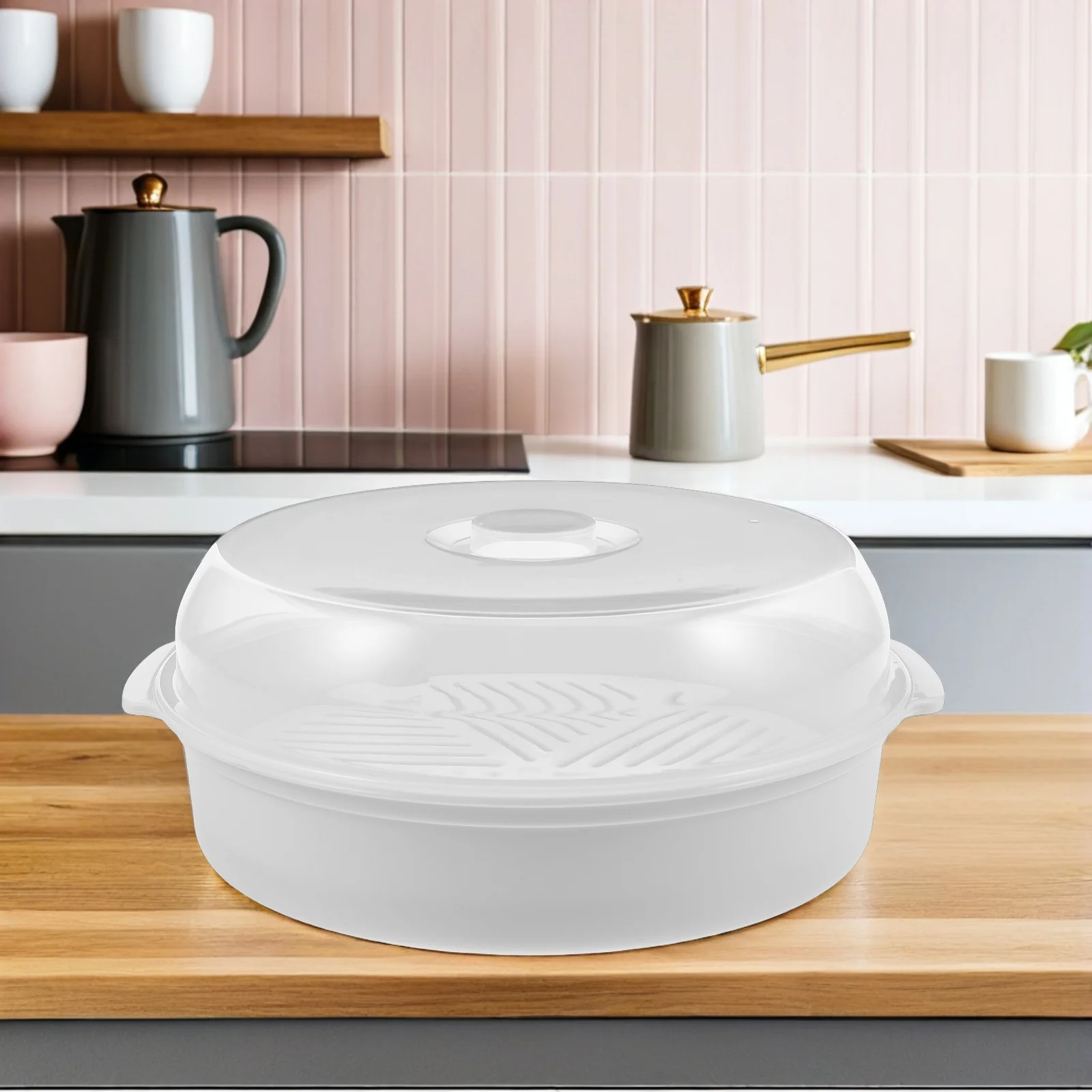 Microwave Steamer Basket PP Heat Resistant Vegetable Steamer Compact Food Storage Cookware for Rice Omelette Kitchen Dorm
Microwave Steamer Basket PP Heat Resistant Vegetable Steamer Compact Food Storage Cookware for Rice Omelette Kitchen Dorm